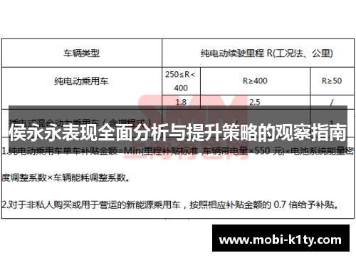 侯永永表现全面分析与提升策略的观察指南