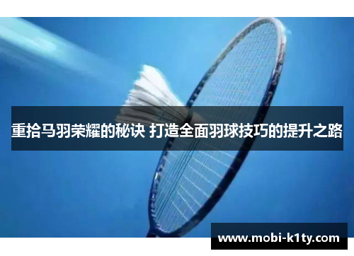 重拾马羽荣耀的秘诀 打造全面羽球技巧的提升之路